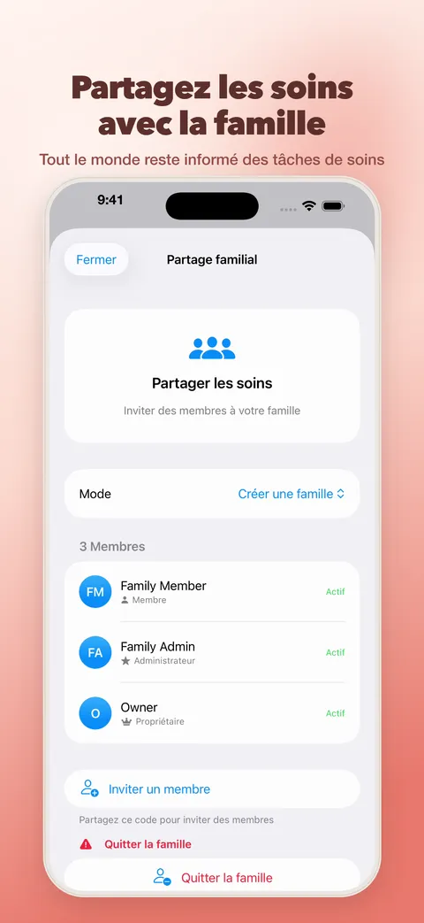 Partagez les soins en famille